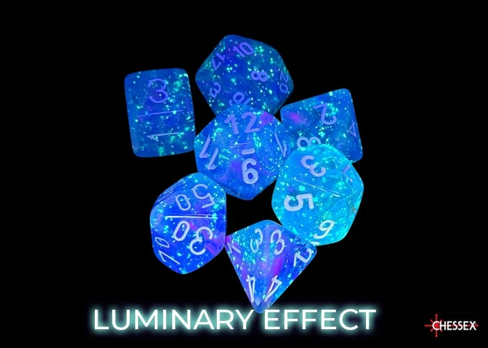 Chessex Nebula Aura/White 7-Die Set