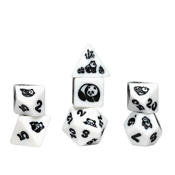 7-Die Set Animals - Moon Panda