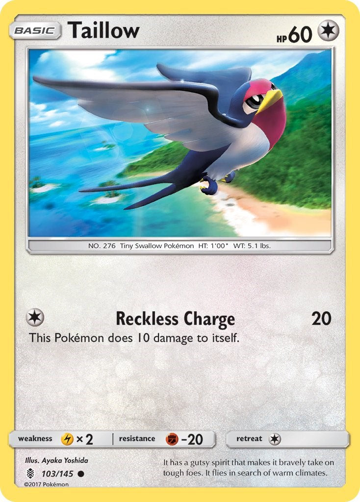 pokemon card taillow 2015 Japanese XY Promo P.M. Gym Promo #134 PSA 10 GEM MINT on Fanatics Collect Description coming soon... Taillow [SM02 - 103/145 -