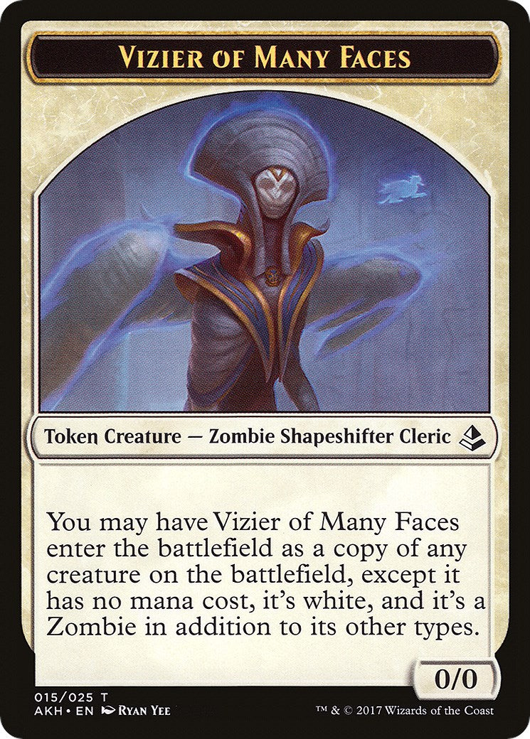 Vizier of Many Faces // Zombie Double-Sided Token