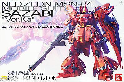 Model kit box for Neo Zeon MSN-04 Sazabi Ver.Ka with colorful design and text.