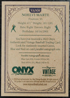 Onyx Vintage Blue Autographed - Noelvi Marte