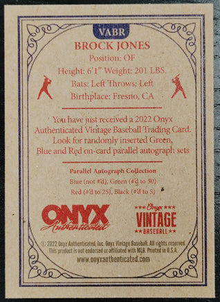 Onyx Vintage Blue Autographed - Brock Jones