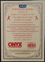 Onyx Vintage Blue Autographed - Luisangel Acuna