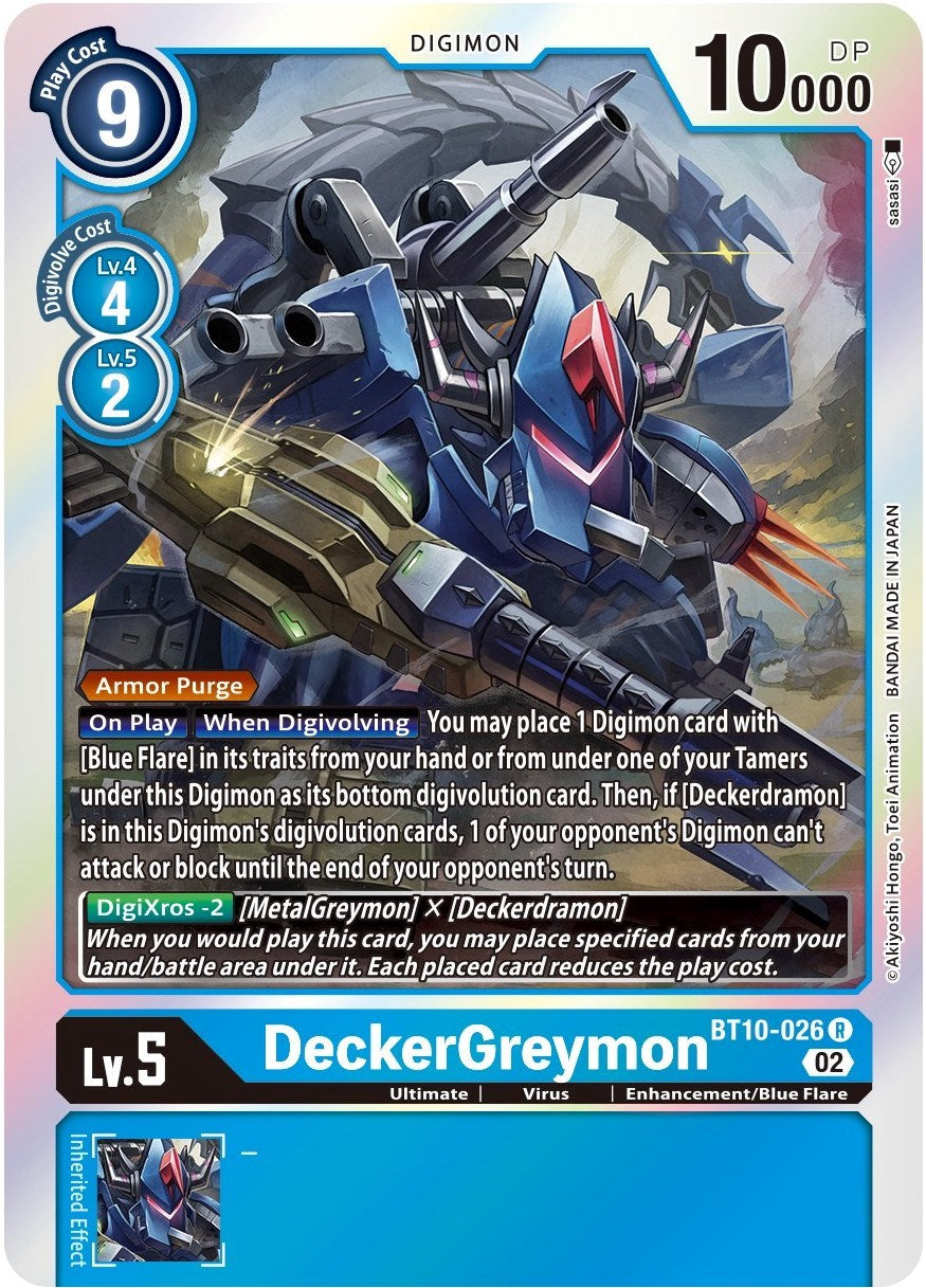 Digimon Xros Encounter Rare DeckerGreymon BT10-026