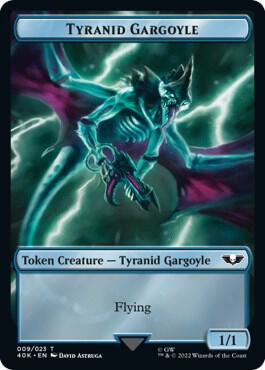 Tyranid (017) // Tyranid Gargoyle Double-Sided Token (Surge Foil) (Back)