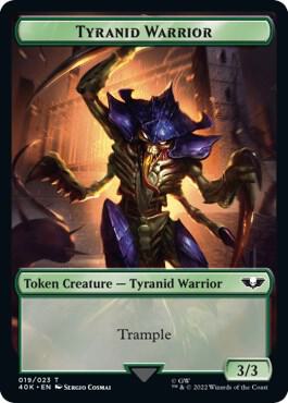 Tyranid (017) // Tyranid Warrior Double-Sided Token (Surge Foil) (Back)