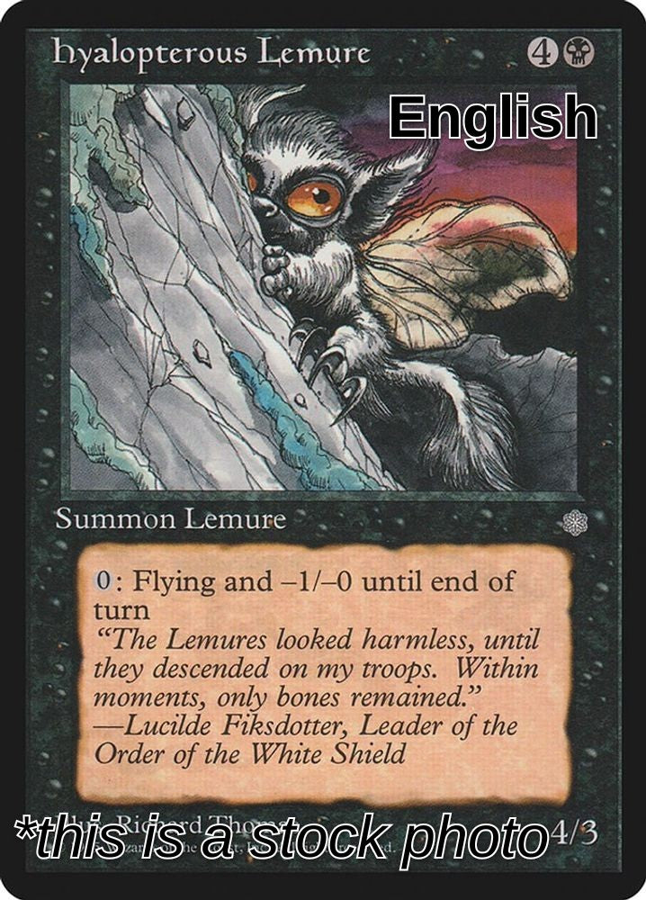 Hyalopterous Lemure