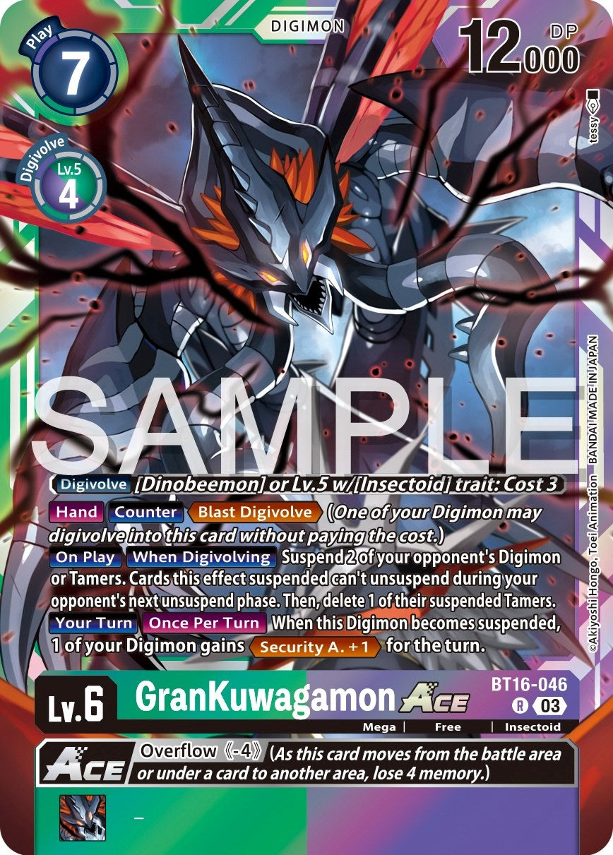 digimon ace cards GranKuwagamon ACE [BT-16 - BT16-046 R]