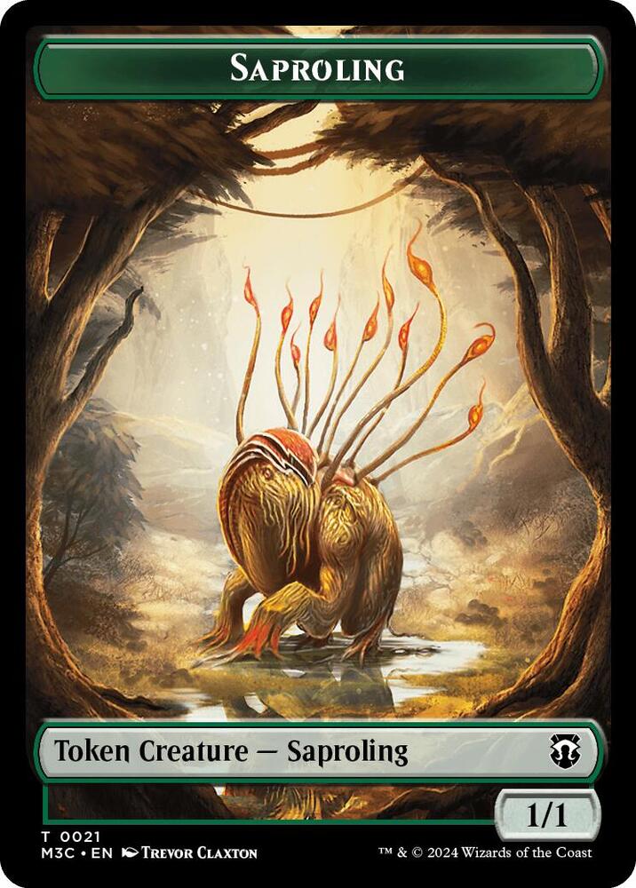 Tarmogoyf (Ripple Foil) // Saproling Double-Sided Token (Back)
