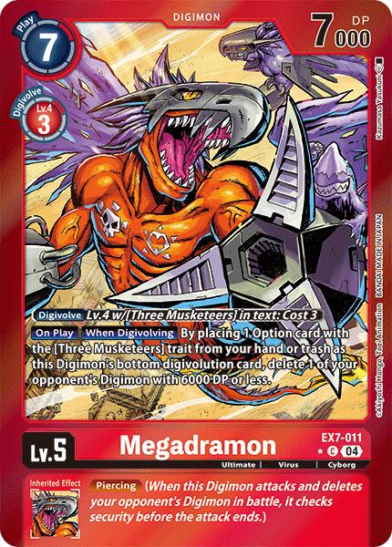 Digimon Trading Card Game Liberator Common Foil Megadramon EX7-011
