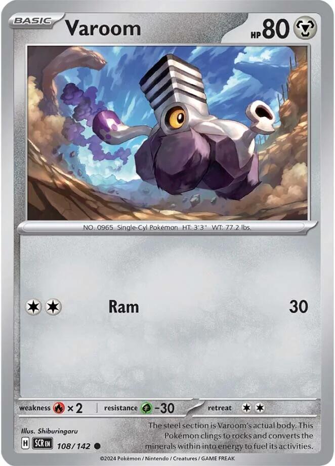 Pokemon Trading Card Game Stellar Crown Common Varoom #108