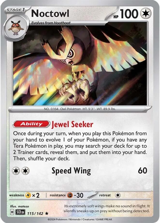 Noctowl [SCR - 115/142 Rare]