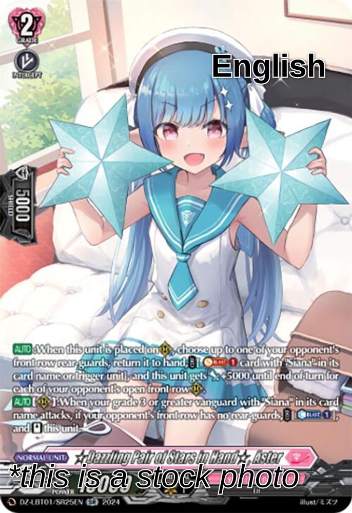 Dazzling Pair of Stars in Hand, Aster (SR)