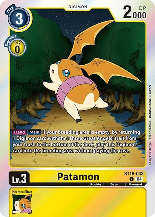 patamon digimon card Patamon [BT18-19 - BT18-033 R Rare]