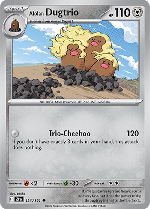 191 191 pokemon card Alolan Dugtrio - 123/191 [SSP - 123/191]