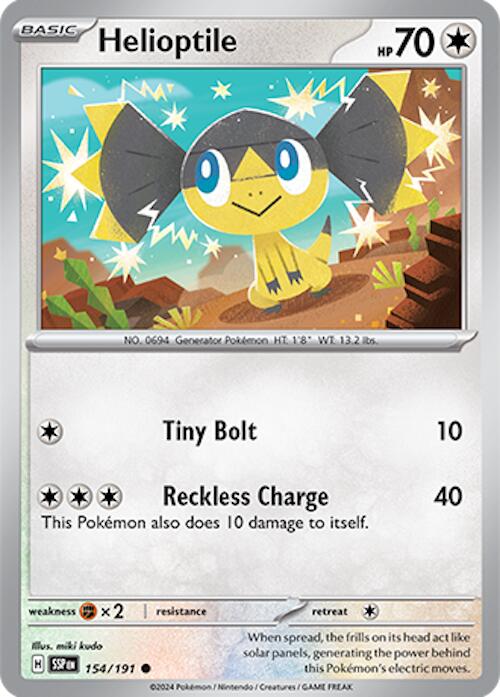 tiny pokemon cards Helioptile [SSP - 154/191 Common]