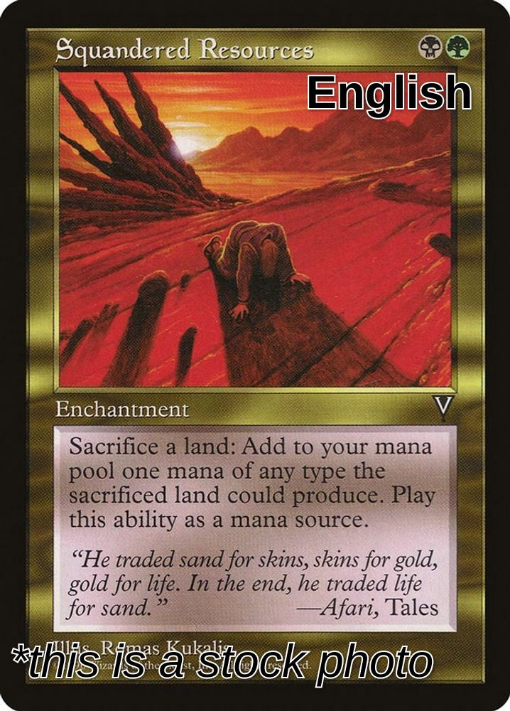 Squandered Resources