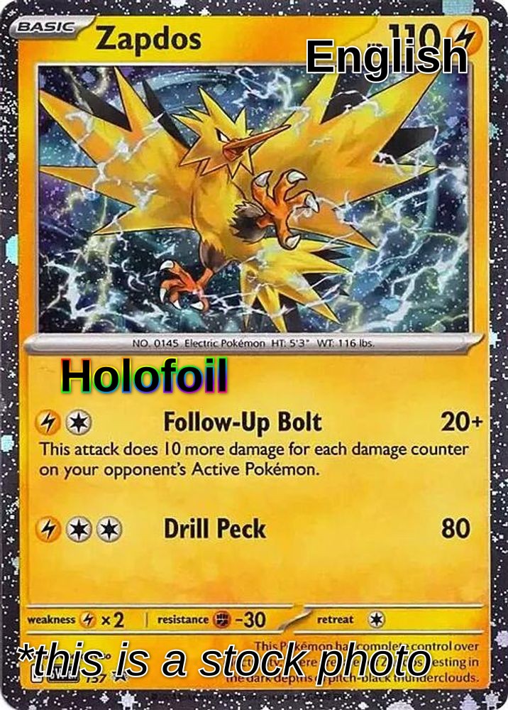 Zapdos - 157 (Cosmos Holo)
