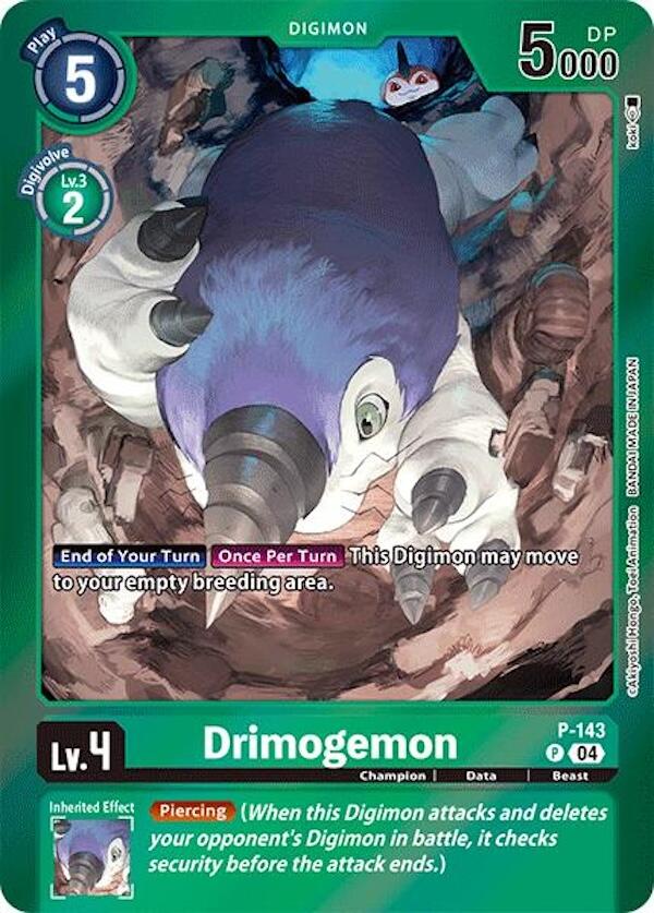 P-143 Drimogemon : Promo Alternative Art Digimon Card : Special Limited Set