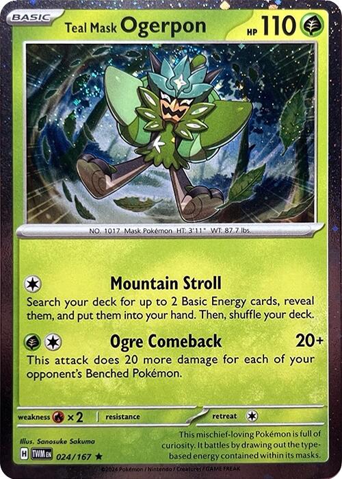Teal Mask Ogerpon (Cosmos Holo)