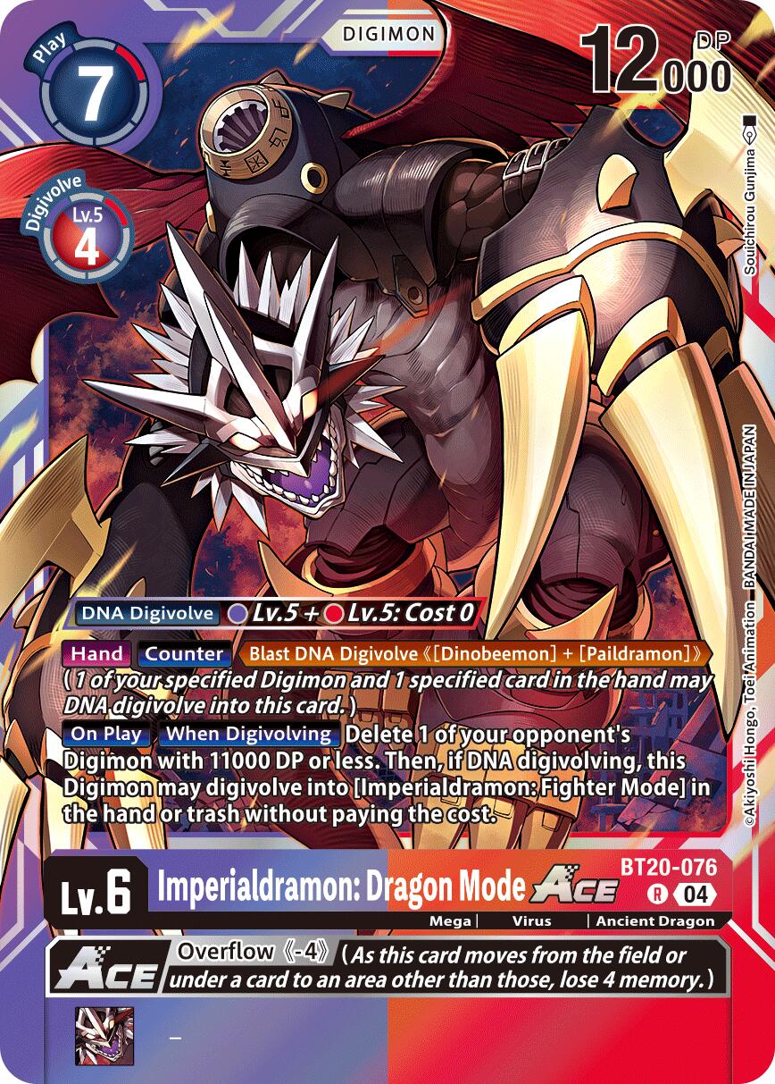 Imperialdramon: Dragon Mode ACE [BT19-20 - BT20-076 R] - Release Speci   PunkOuter Games