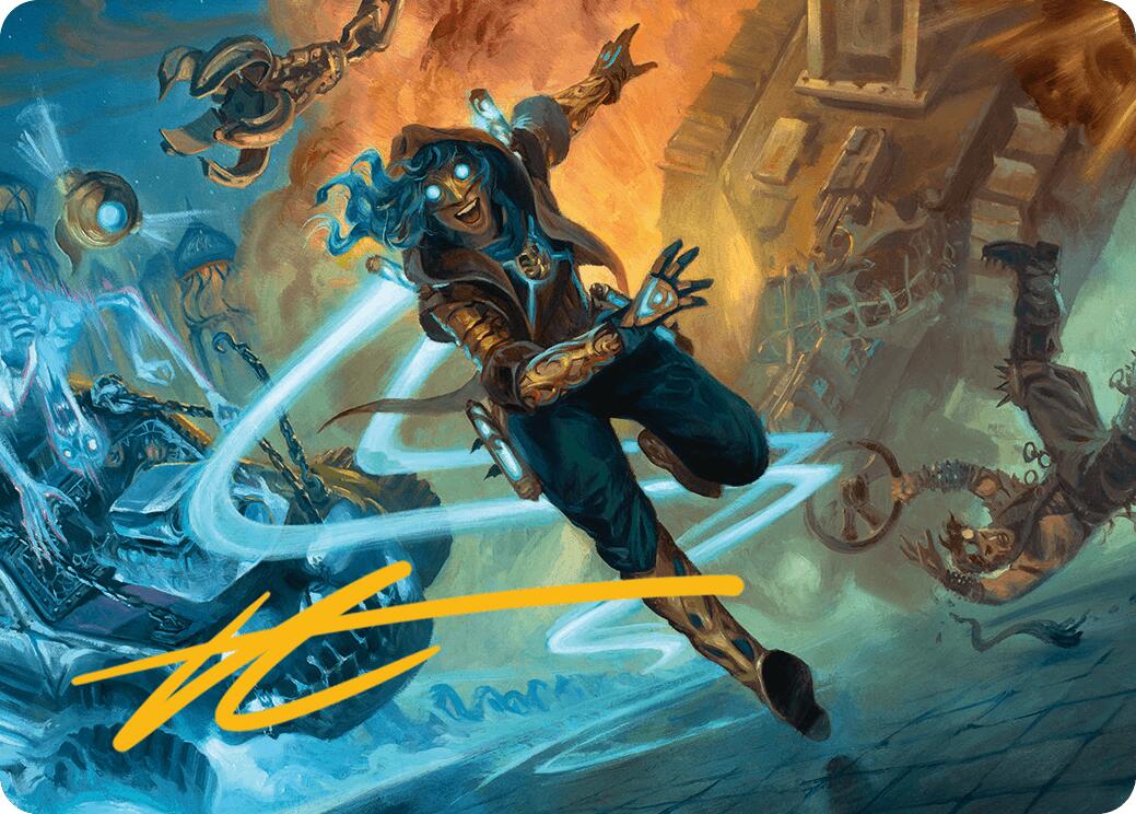 Sita Varma, Masked Racer Art Card (Gold-Stamped Signature)