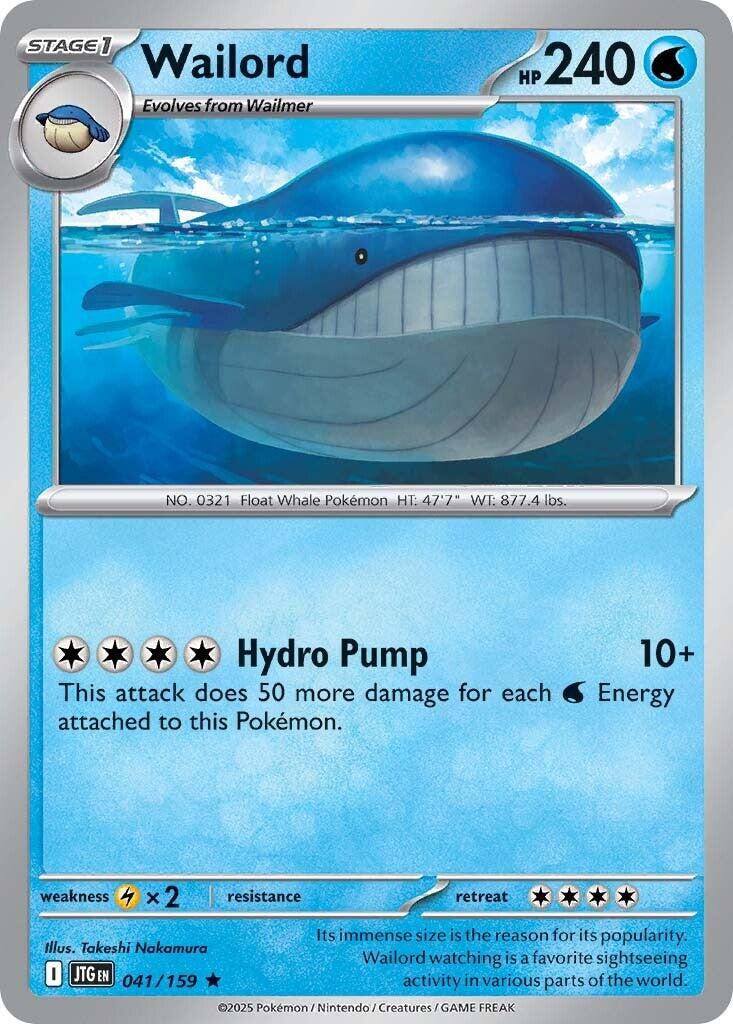 Wailord - 041/159 [JTG - 041/159 - Rare]