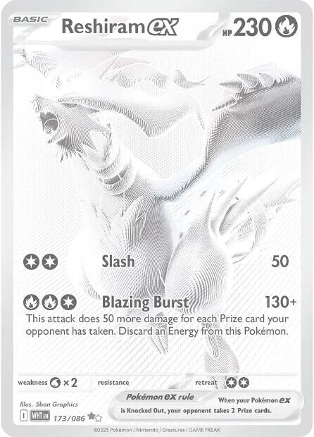 rare reshiram pokemon card 2025 Japanese Sv11w-white Flare 160 Ex Super PSA 10 Graded Colorless Blue Flare (120) Discard 2 Fire Energy attached to this Pokmon pokemon cards reshiram ex Reshiram