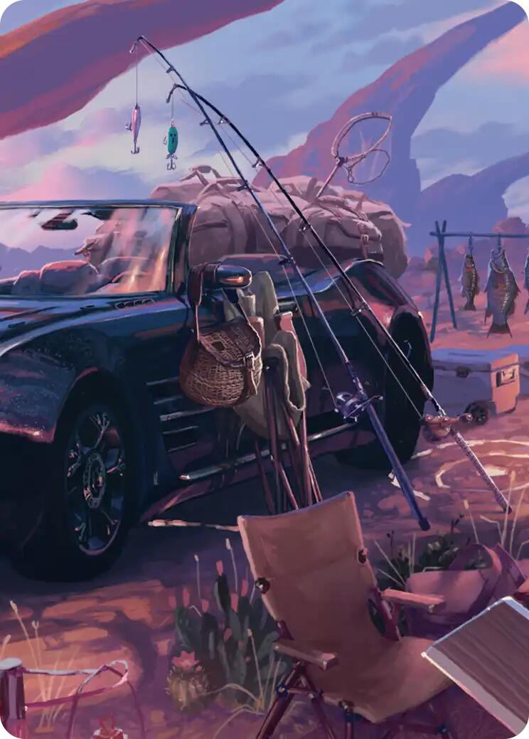 Fishing Gear Scene Art Card