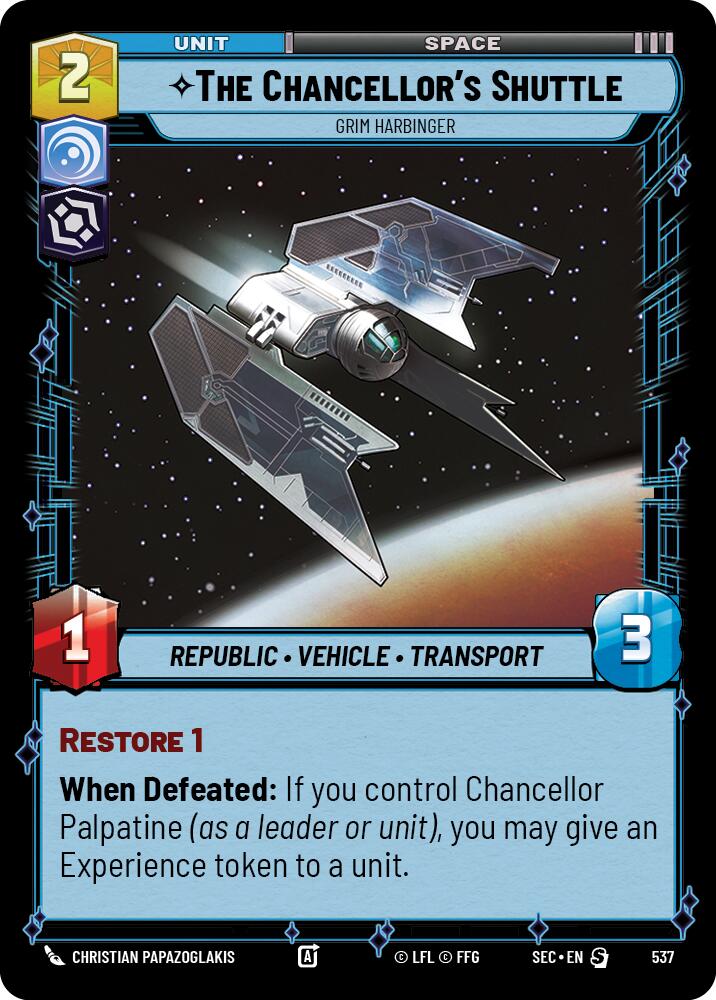 The Chancellor's Shuttle - Grim Harbinger (Foil)