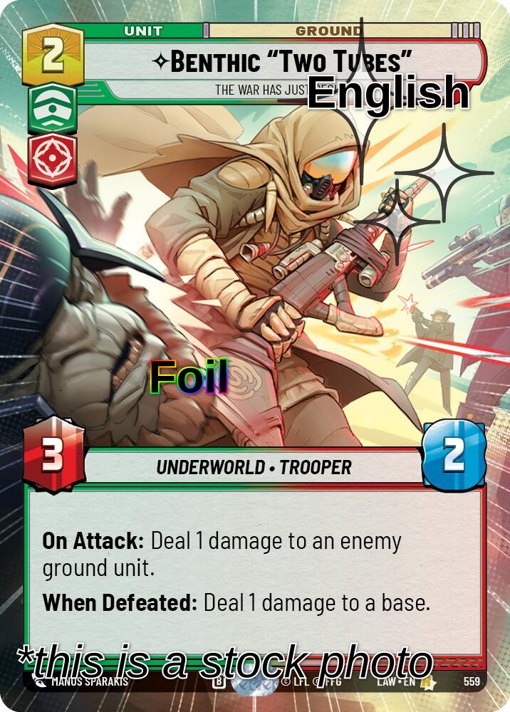 Benthic "Two Tubes" - The War Has Just Begun (Hyperspace Foil)