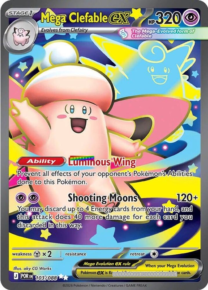 Mega Clefable ex - 103/088
