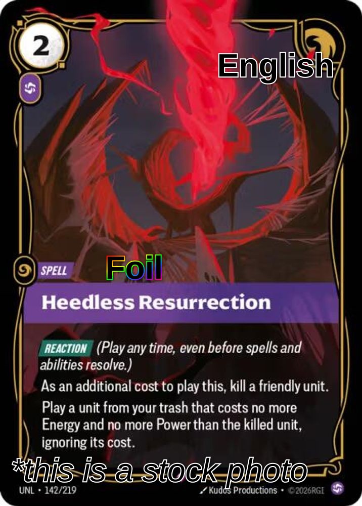 Heedless Resurrection