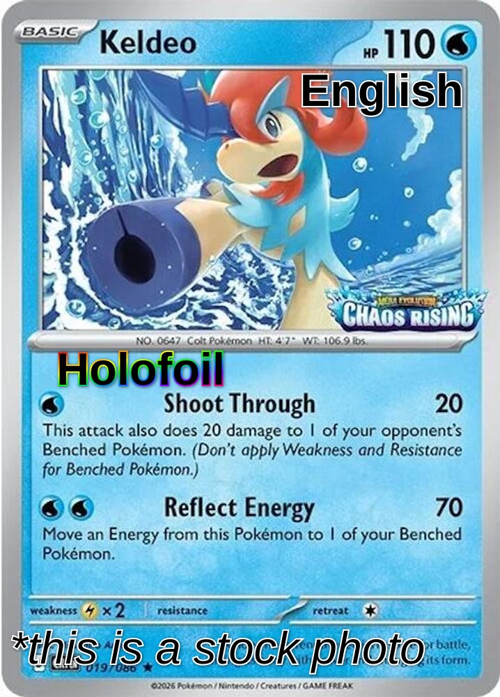 Keldeo - 019/086 (Chaos Rising Stamped)
