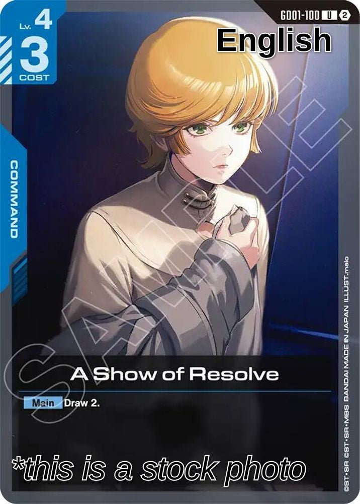 A Show of Resolve
