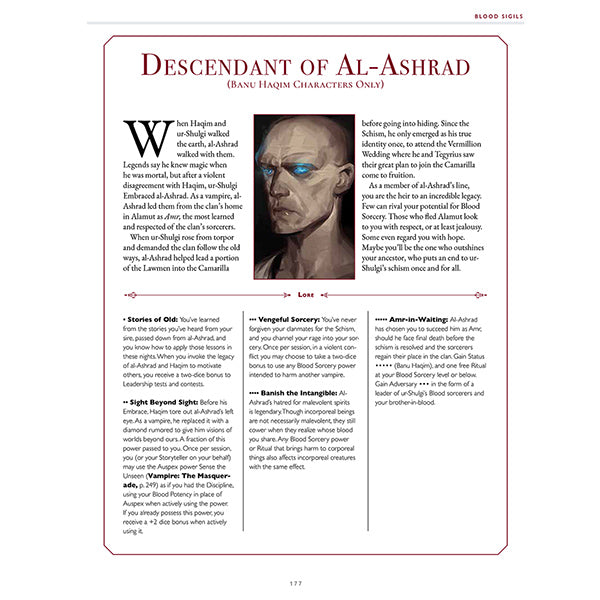 Vampire: The Masquerade, 5e: Blood Sigils Sourcebook