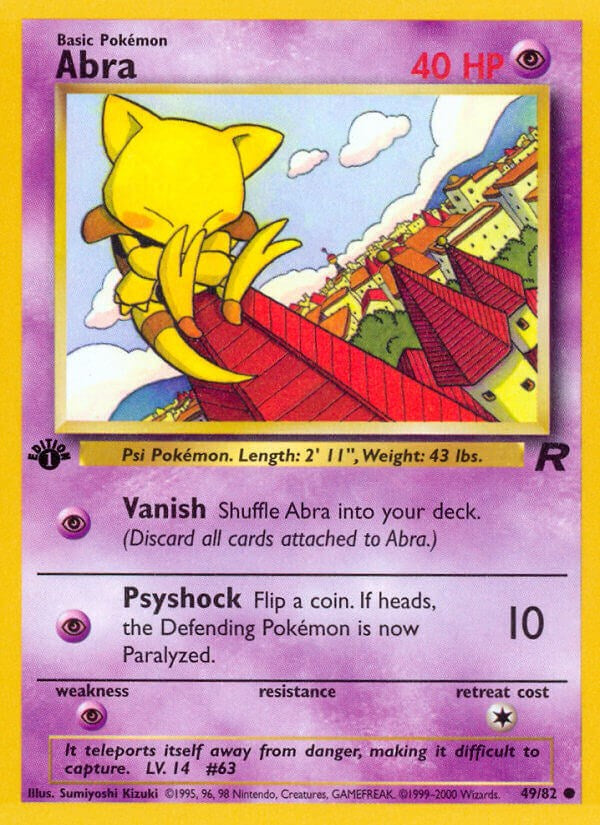 pokemon card abra Abra [TR - 49/82]