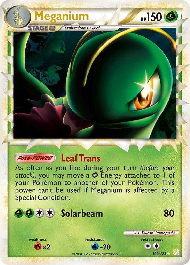 Pokemon HeartGold SoulSilver Ultra Rare Meganium (Prime) #109