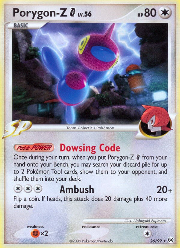rare porygon card Porygon-Z G (26/99) [Platinum: Arceus] Near Mint Reverse Holofoil