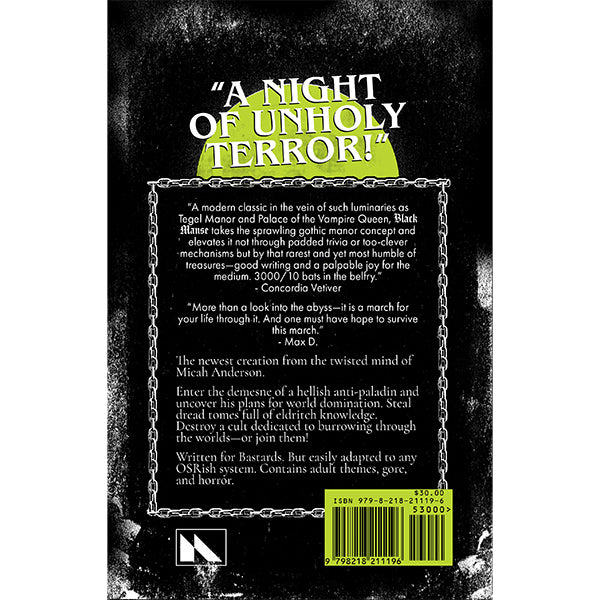 The Black Manse - Roleplaying Game