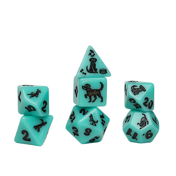 7-Die Set Animals - Seafoam Shepherd