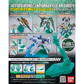 Gundam - Action Base 2 Display Stand (1/144 Scale) - Sparkle Clear Green - Model Kit