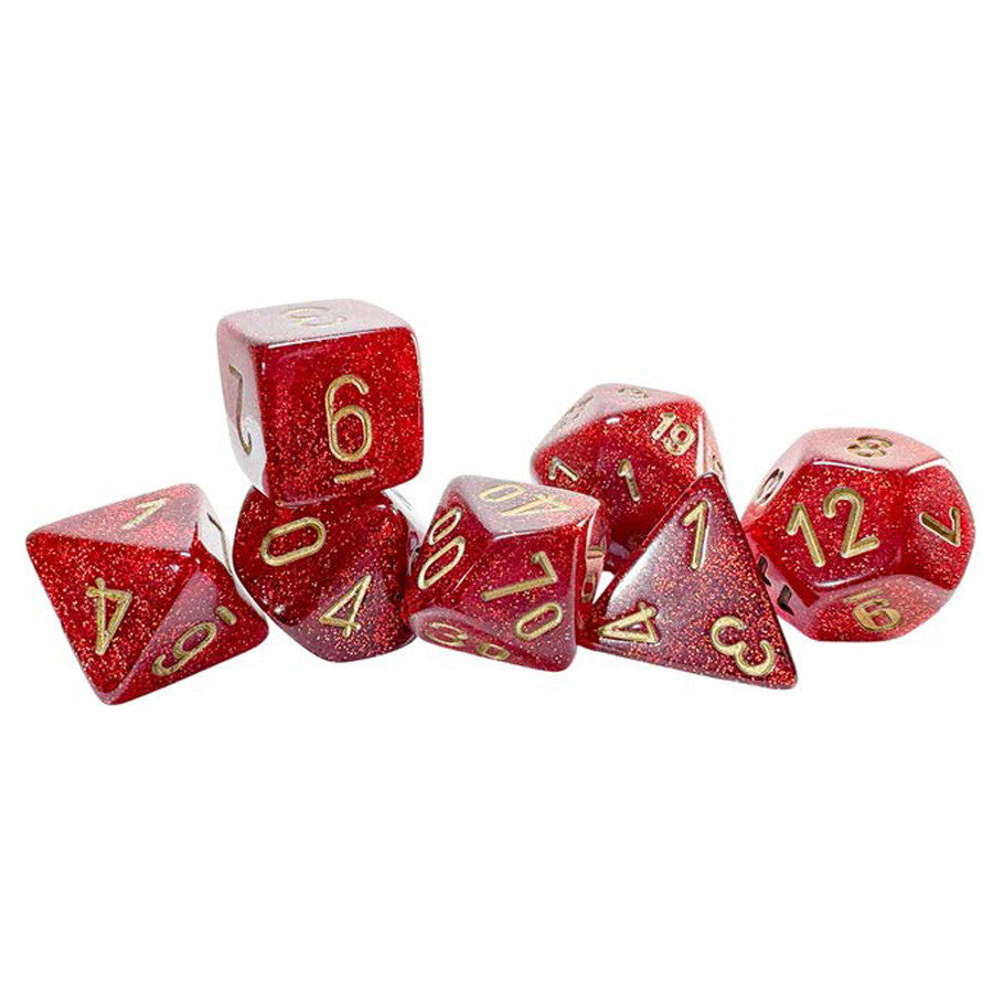 7-set Mega Hedrals: Glitter Ruby/Gold