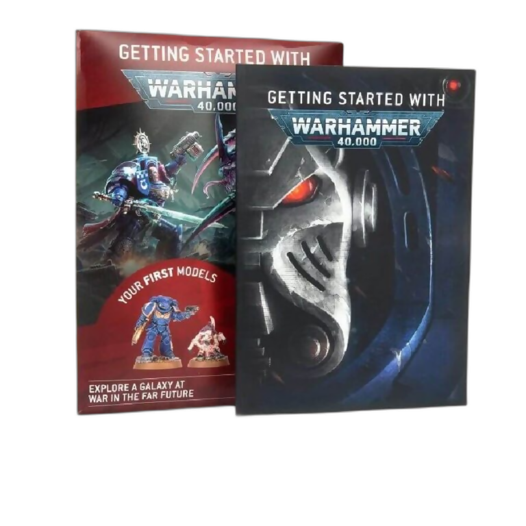 Getting Started with Warhammer 40,000 Magazine New In Box Getting Started with Warhammer 40,000 Magazine. Material: Plastic. Factions: Space Marines and Xenos Armies. (Unpainted) (New In Box) -- Begin your Warhammer 40,000 journey here, where you’ll discover how to collect, assemble, paint, and engage in tabletop battles using Citadel miniatures, featuring two models
