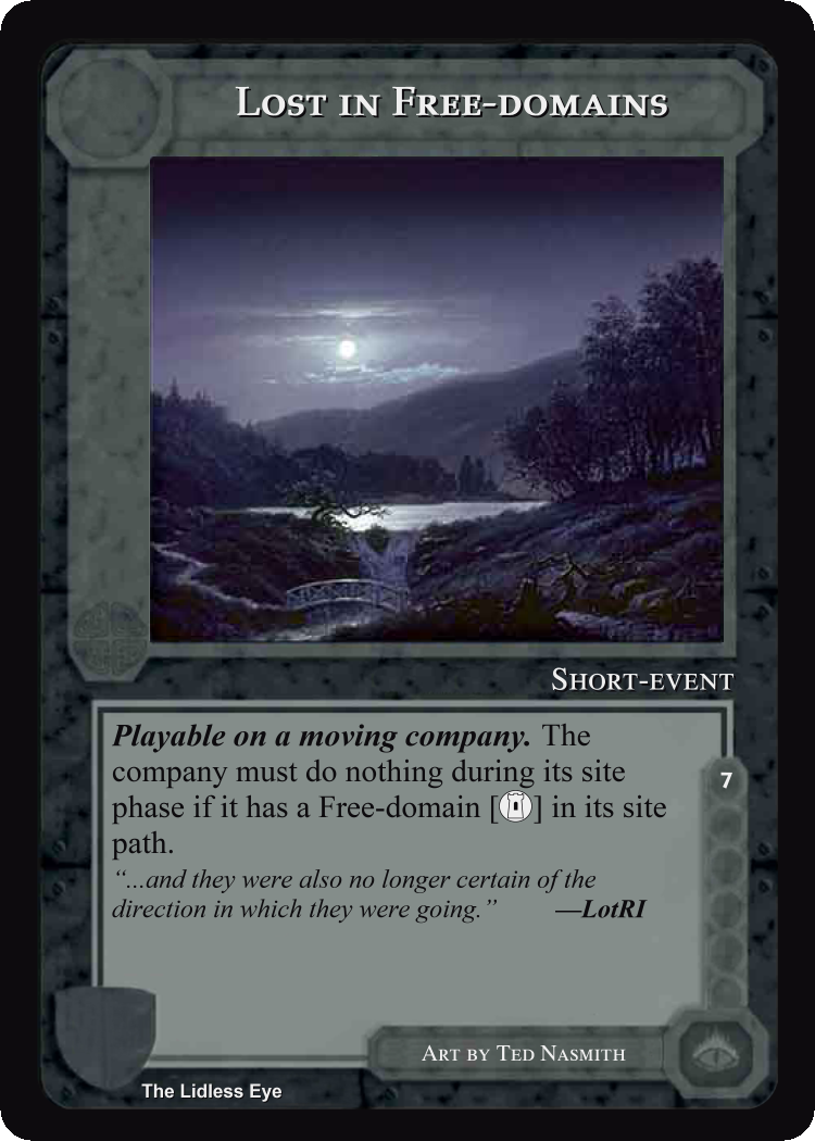 Lost In Free-Domains - Lidless Eye - Middle Earth CCG / TCG