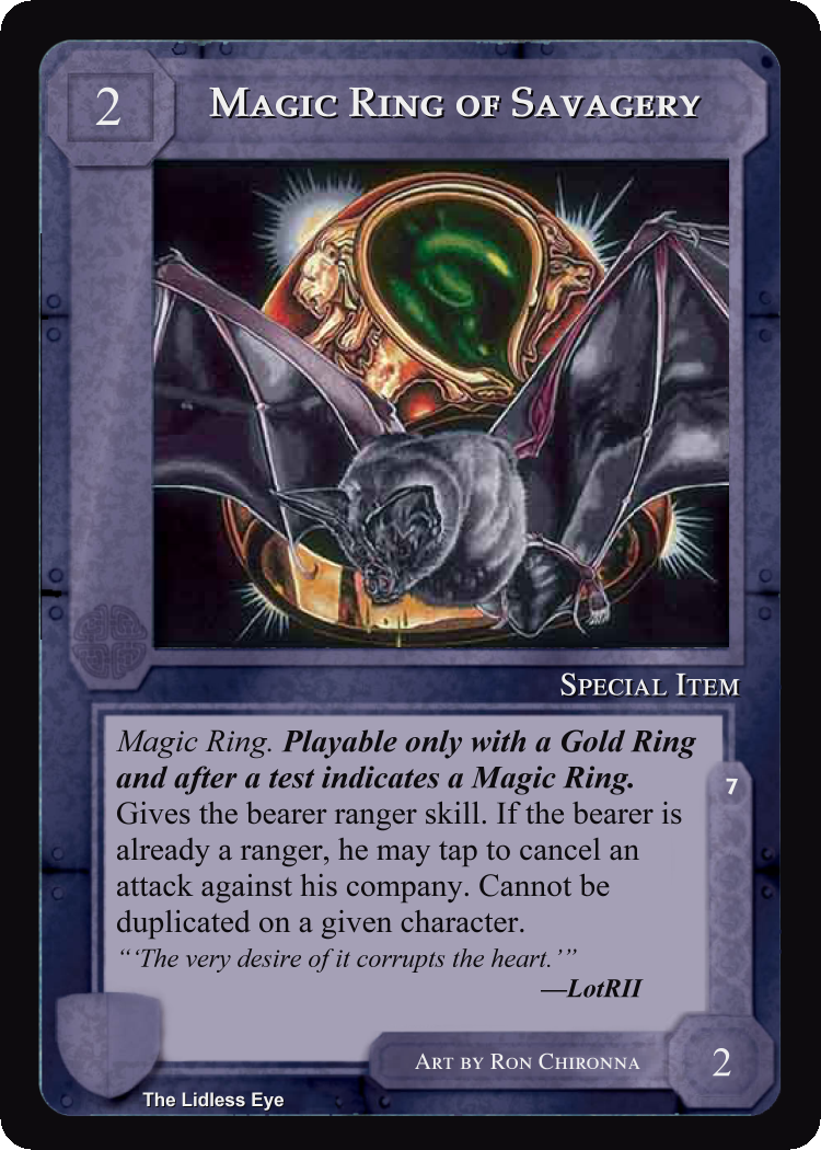 Magic Ring Of Savagery - Lidless Eye - Middle Earth CCG / TCG