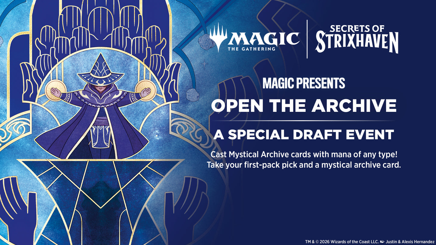 Magic: the Gathering Secrets of Strixhaven Open The Archives Booster Draft 5/22-6/12 ($20)
