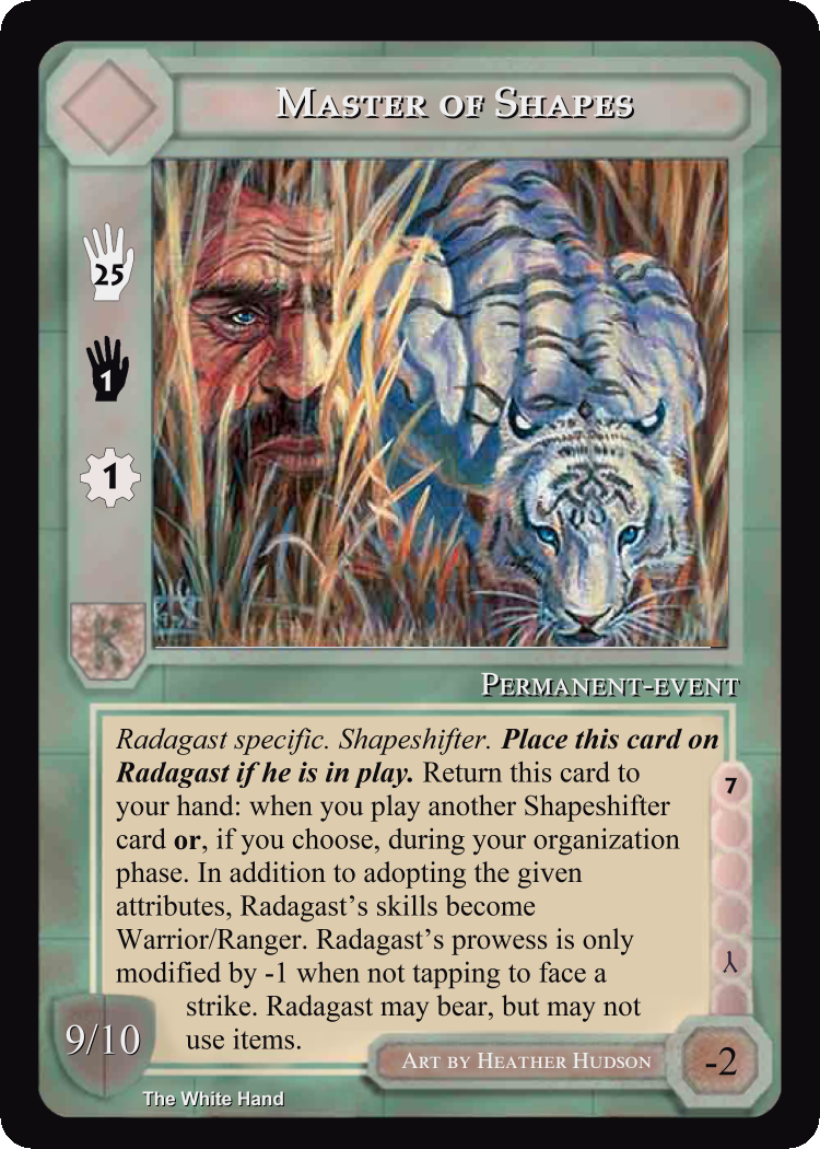 Master Of Shapes - White Hand - Middle Earth CCG / TCG