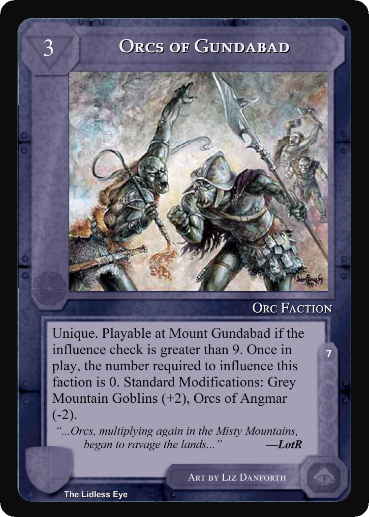 Orcs of Gundabad - Lidless Eye - Middle Earth CCG / TCG
